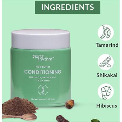Earth Rhythm Conditioning Hair Butter With Hibiscus, Shikkakai & Tamarind 40 gm - Hair Masks & Packs