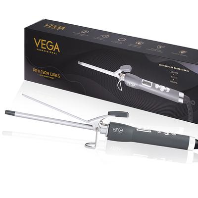 VEGA Professional Pro Cera Curls 9mm Barrel Skinny Hair Curler with Adjustable Temperature, VPMCT-07 1's - Rollers & Curlers