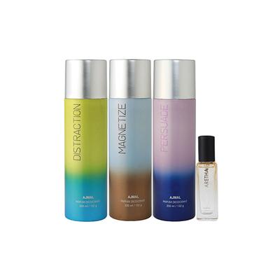 Ajmal Distraction & Magnetize & Persuade Deo & Aretha EDP Pack of 3 20 ml - Women Perfumes (Edt/Edp)