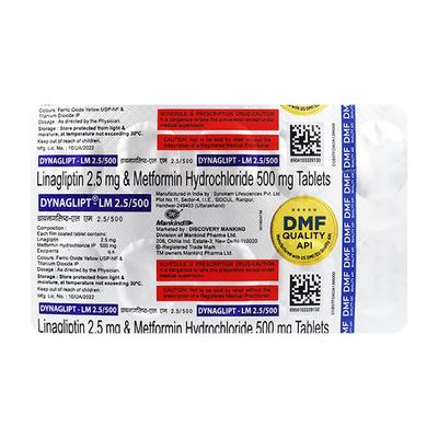 DYNAGLIPT LM 2.5/500 Tablet 10's - Diabetes-Ant