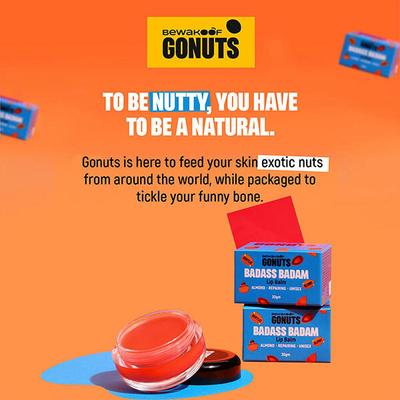 GONUTS By Bewakoof Badass Badam Lip Balm 30 gm - Lip Balms