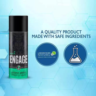 Engage Deo Sprays Ocean Zest 150ml - Men Perfumes (Edt/Edp)