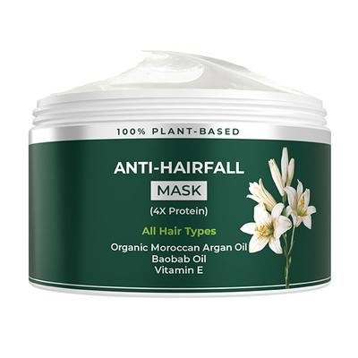 Organic Forest 100% Chemical-Free Keratin & Organic Moroccan Argan Oil Hair Fall Control & Hair Thickening Hair Mask 200 ml - Hair Masks & Packs