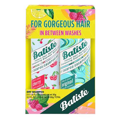 Batiste Dry Hair Shampoo - Clean & Classic Original 50 ml + Fruity & Cheeky Cherry 50 ml - Dry Shampoos & Conditioners
