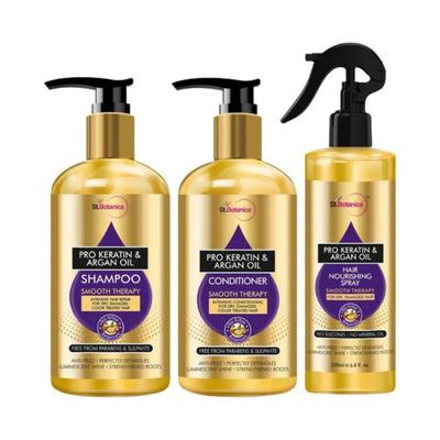 Stbotanica Pro Keratin & Argan Oil Shampoo + Conditioner + Hair Spray 800 ml - Shampoos