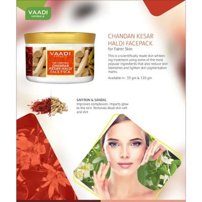 Vaadi Herbals Face Pack - Chandan Kesar-Haldi 600 gm - Masks & Peels