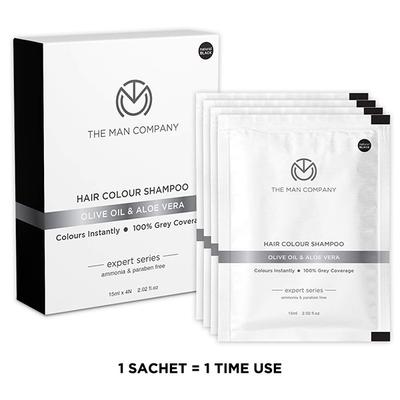 The Man Company Hair Colour Dye Shampoo Black (4 X 60ml) 1's - Crème