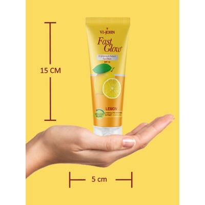 Vi-John Fast Glow Insta Glowing SPF 30 Face Wash - Strawberry 100 ml + Fast Glow Brightening & Radiant SPF 30 Face Wash - Lemon 100 ml - Lotions & Creams