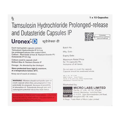 URONEX D Capsule 15's - Bladder And Prostate Disorders-Dru