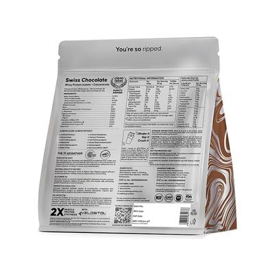 Wellbeing Nutrition 100% Native Whey Protein Isolate + Concentrate - Swiss Chocolate 1 Kg - Whey Proteins