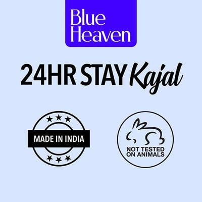 Blue Heaven 24 Hr Stay Kajal, Jet Black 0.30gm - Kajal & Kohls