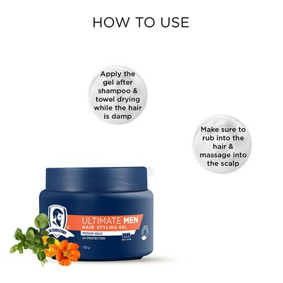 The Beard Story Ultimate Men Hair Styling Gel - Medium Hold 100 gm - Hair Gels & Waxes