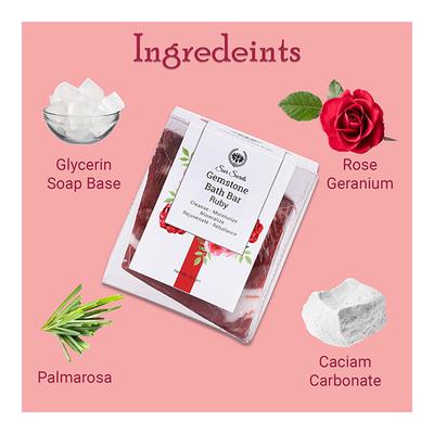 Seer Secrets Gemstone Bath Bar - Ruby 160 gm - Soaps