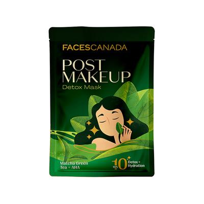 Faces Canada Post-Makeup Detox Mask, Gentle Exfoliating Sheet Mask 25 gm - Sheet Masks