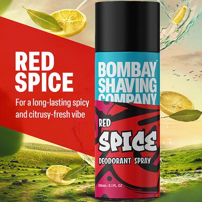 Bombay Shaving Company Body Spray for Men, 150ml each Red Spice and Black Vibe 2's - Men Deodorants/Roll-Ons