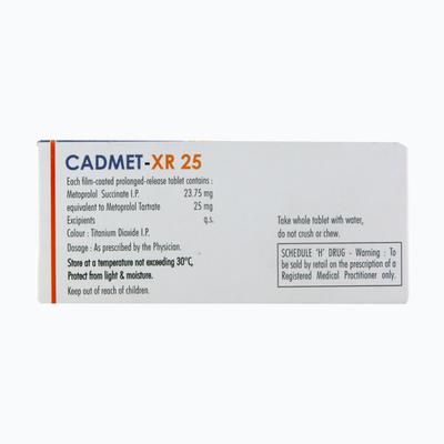 Cadmet XR 25mg Tablet 10'S - Hypertension-Bet