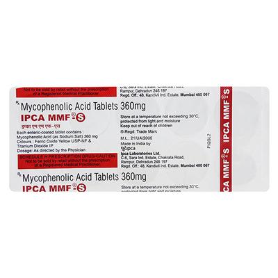 IPCA MMF S Tablet 10's - Immune Suppression