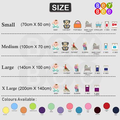 BeyBee Baby Care Waterproof Bed Protector Sheet - Plum (S) 2's - Baby Bedding