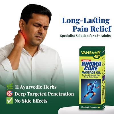 Vansaar 45+ Rhuma Care Massage Oil 100 ml - Pain Relief (Ayush)