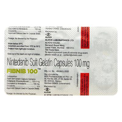 FIBNIB 100 Capsule 10's - Idiopathic Pulmonary Fibrosis