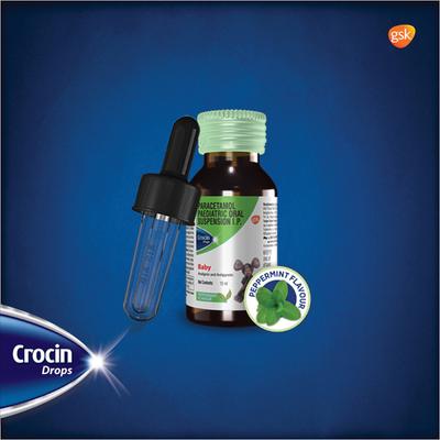 Crocin Peppermint Flavour Drops 15ml - Fever-Ana