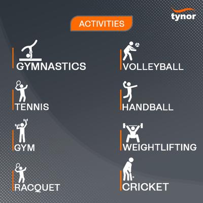 Tynor Wrist Support (Neoprene) (UN) - Black & Orange - Knee/Ankle/Leg/Foot Supports