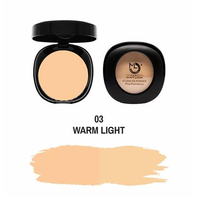 Matt Look Studio Fix Powder Plus Foundation 03 Warm Light 24gm - Compact Powder