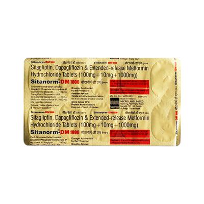 SITANORM DM 1000 Tablet 10's - Diabetes-Ant