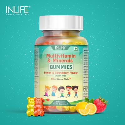 Inlife Multivitamin & Minerals Gummies - Lemon & Strawberry 30's - Multi-Vitamins