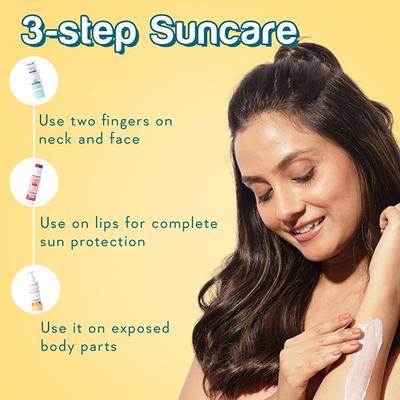 WishCare Head to Toe Sun Protection Kit with SPF 50 Niacinamide Oil Ceramide Lip Balm , SPF 50 PA+++ 1's - Face Sunscreen
