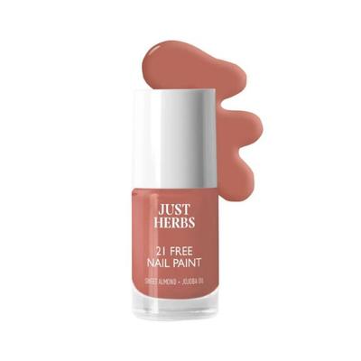 Just Herbs 2 I Free Nail Paint With Sweet Almond + Jojoba Oil NP-11 Chestnut Brust 6ml - Nail Polish