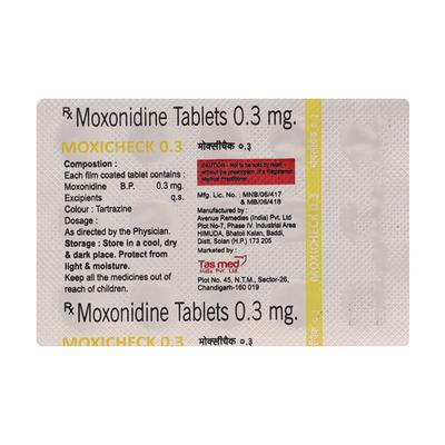 MOXICHECK 0.3mg Tablet 15's - Hypertension-Cen