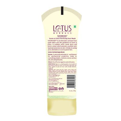 Lotus Herbals Neem Wash Neem & Clove Purifying Face Wash 120 gm - Face Wash & Cleansers