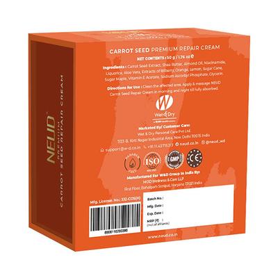 NEUD Carrot Seed Premium Skin Repair Cream for Men & Women 50 gm - Face Creams