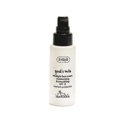 Ziaja Goat's Milk Ultralight Face Cream Moisturising & Smoothing SPF 15 50 ml - Face Sunscreen
