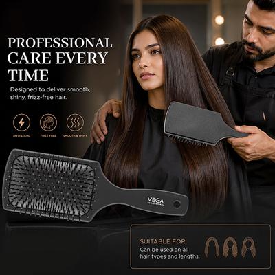 Vega Professional Paddle Hair Brush For Wet & Dry Hair, Smooth Bristles For Men, Women (Vpphb-06) - Hair Brushes