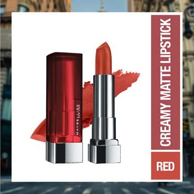 Maybelline New York Color Sensational Creamy Matte Lipstick, 818 Dynamic Brick 1's - Lipsticks