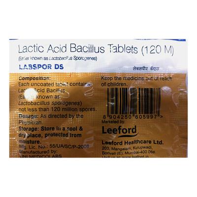 LABSPOR DS Tablet 20's - Diarrhoea-Ant