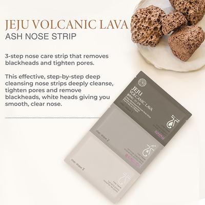 The Face Shop Jeju Volcanic Lava Volcanic Ash Nose Strip 7 Gm - Masks & Peels