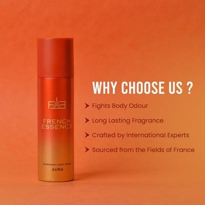 French Essence Deodorant Body Spray - Aura 150 ml - Perfumes (Edt/Edp)