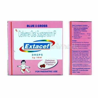 Extacef Delicious Strawberry Flavour Drops 10ml - Bacterial Infections-Cep