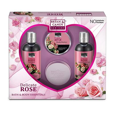 Bryan & Candy Delicate Rose Heart Kit 500ml 4's - Creams/Oils/Lotions