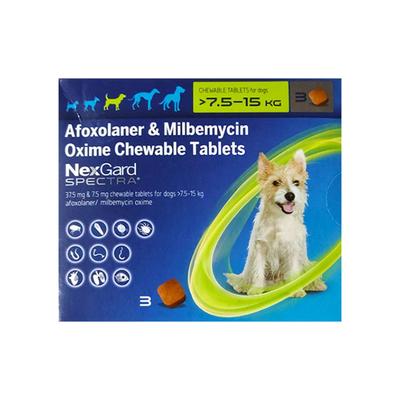 NEXGARD SPECTRA 7.5 - 15KG FOR DOGS (VET) Chewable Tablet 3's - Veterinary-Pharma