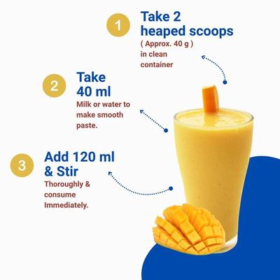 PediaGold Zero Added Sucrose Complete Nutrition Powder for Children - Mango Flavour 400 g - Protein Drink