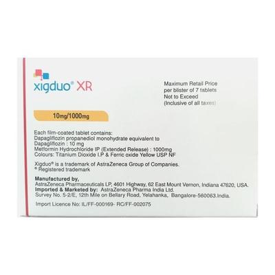 Xigduo XR 10/1000mg Tablet 7'S - Diabetes-Ant
