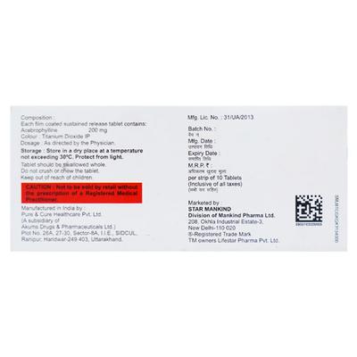 ABIWAYS 200 SR Tablet 10's - Asthma/COPD-Ast