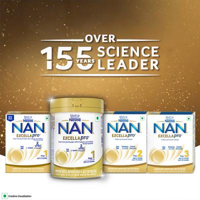 Nestle Nan Excella Pro 1 (Upto 6 Months) Powder 400 gm (Refill Pack) - Baby And Infant Supplements