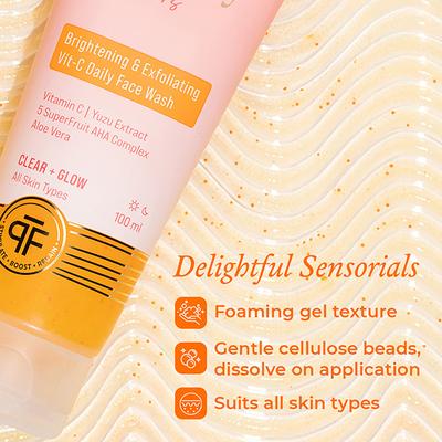 The Pink Foundry - Brightening & Exfoliating Vit-C Daily Face Wash 100 ml - Face Wash & Cleansers