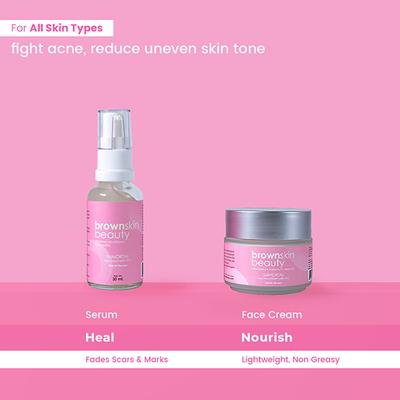 BrownSkin Beauty Immortal Aloe Face serum and Face Cream Combo 2's - Facial Kits