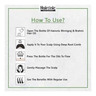 Haironic Bhringraj & Brahmi Hair Oil 100 ml - Hair Oils